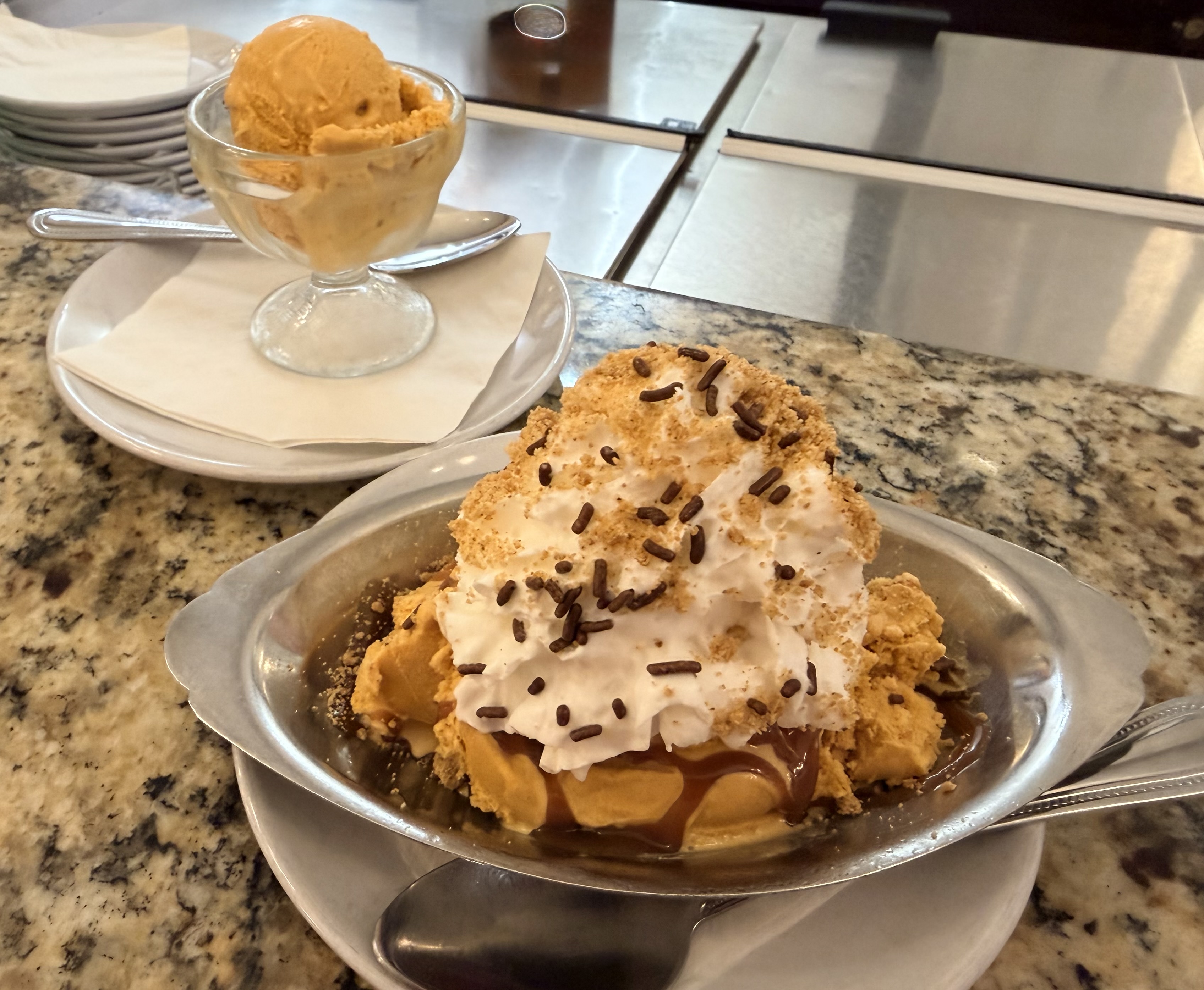 Caramel Pumpkin Pie Sundae